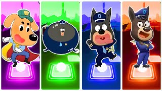 Sheriff Labrador 🆚 Police Officer 🆚 Police Officer 🆚 Police Officer 🎶 Tiles Hop EDM Rush