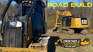 Building a long Road to a new House site using the Excavator and Dozer.