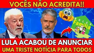 😱URGENTE LULA ACABA DE ANUNCIAR MAIS DE 8,4 MILHÕES DE PESSOAS BLOQUEADOS EM JANEIRO? BOLSA FAMÍLIA