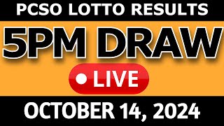 PCSO LIVE | LOTTO RESULTS TODAY LIVE | 5PM DRAW OCTOBER 14, 2024 PCSO