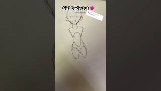 Girl body tutorial #art #drawing #sketch #tutorial #fyp