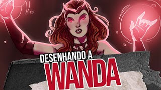 Desenhando a wanda de "WandaVision" (com estilo de hq) DRAWING IN THE KITCHEN #1