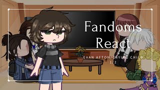 Fandoms react to Evan Afton/Crying Child || 1/2 || PT & ENG