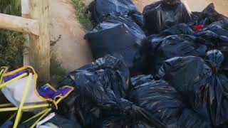 Rubbish collected at Durdle Door by Clean Jurassic Coast and their volunteers.