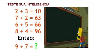 Teste sua Inteligência - Apenas para Gênios !!