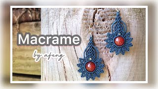 Macrame by Afeng: 2021-16｜Macrame Tutorial｜Macrame Earrings｜Dream of Leaves 3｜编绳｜DIY｜