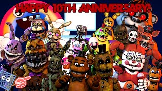 [FNAF/SFM] Five Nights at Freddy's 10th Anniversary! (FNAF Fanko Remix)