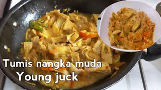 Stir fry young juckfruit recipe| Tumis nangka muda pedas