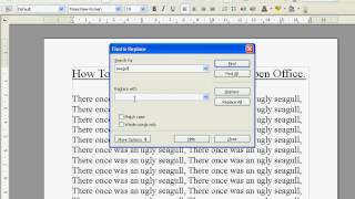 Open Office How To Find and Replace Words