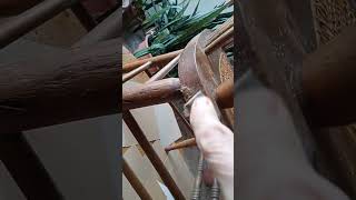 Dining chair shellac shave and refinish