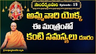 ఈ మంత్రంతో నేత్ర సమస్యలు దూరం | Sampoornanda Giri Swamy | Day - 15 #sreesannidhitv