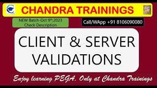 Client & Server Validations in #pega ||New Batch-Oct 16,2024 ||Call +91 8106090080, Check Desc #pega