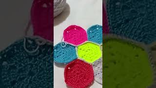 Small hexagons#foryou #crochet #howtomakeasinglecrochet #music #crocheting #easycrochet