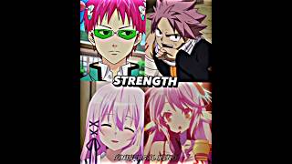 Saiki K vs Natsu vs Kisara vs Jibril (Who is Strongest in pink hair?)