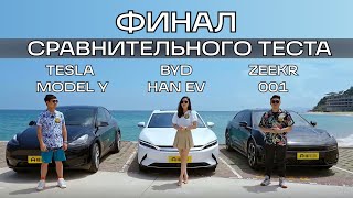 Zeekr, Tesla или BYD. Кто же оказался лучшим? Сравнительный тест