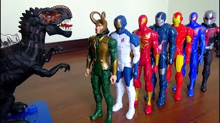 Dinosaur Toys and so many Marvel Toys Loki Iron Man Ant-man!