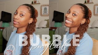 Curly Bubble Ponytail | Quick Natural Hairstyle For Going Out | | Mia Ashanti ♡