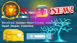 Got 1 Golden Heart Crystal! - Valentines Week 2018 | Growtopia