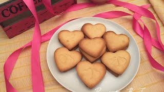 Galletas de mantequilla de Vainilla - Base para galletas con glasa - con forma de Corazón