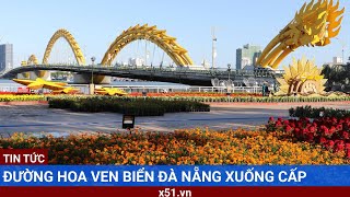 Đường hoa ven biển Đà Nẵng xuống cấp