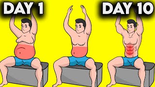 10 Day Chair Workout To Lose Belly Fat (NO STANDING)