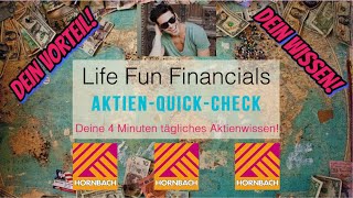 **HORNBACH-Aktie  🔨🪚🌻**Aktien-Quick-Check**Deine 4 Minuten Aktien-Wissen**4k #LFF