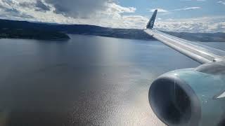 Flyr 737-800 Visual Approach into Trondheim Værnes