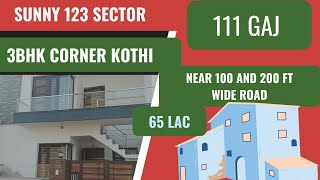 111 GAJ CORNER 3BHK KOTHI FOR SALE IN SUNNY 123 SECTOR MOHALI  in JUST 65 LAC, NEAR 100,200 FT ROADS