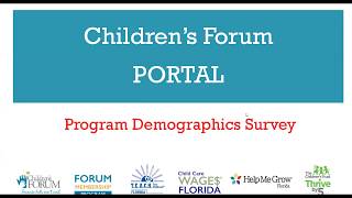 Program Demographics Survey Webinar v2