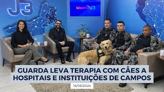 Zeus, o cão da Guarda Civil Municipal, promove cinoterapia e humanização em Campos