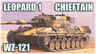 Leopard 1, Chieftain Mk. 6 & WZ-121 • WoT Blitz Gameplay