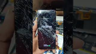 realme 6 glass change hard broken