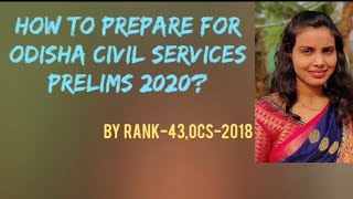 Preparation for OAS Prelims 2020 ll Rashmiprava Das ll Rank 43(OCS-2018)