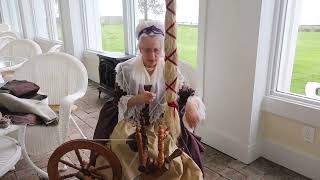 Daughters of Liberty 18th C American Women Spinning flax to linen Living History   HD 1080p