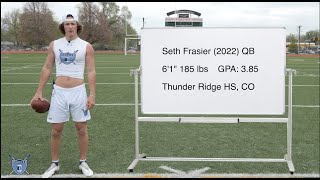 Seth Frasier (2022) QB Route Tree Workout