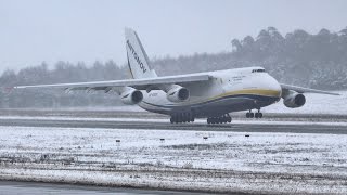 Antonov Design Bureau An-124 landing at Luxembourg Airport Findel