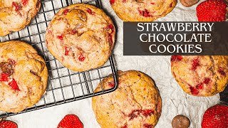 Best Strawberry chocolate Eggless cookie Recipe |