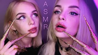 ASMR Nails and Tapping / Twins / АСМР МУРАШКИ от БЛИНЗЯШЕК 🤤💅