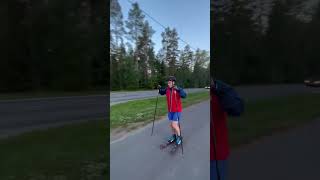 Roller skiing training with metronome 40bpm