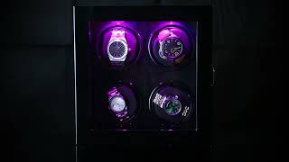 Sydney Watch Winder Box for 4 Watches in Black