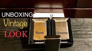 Unboxing Vintage Look Zippo Brass & Chrome Versions