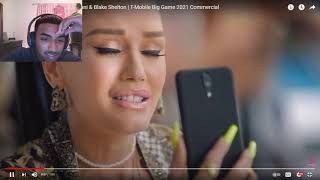 Adam Levine Sets Up Gwen Stefani & Blake Shelton  T-Mobile Big Game 2021 Commercial! Reaction Video!