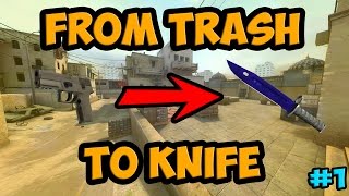 CS:GO Trading: From (0.03$) Trash To Knife (+100$)  Episode 1