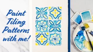 Paint with me | Watercolour Square Tile Designs