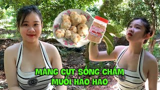 Lần Đầu Ăn Thử Măng Cụt Sống Chấm Muối Hảo Hảo| Du Hí Cần Thơ