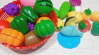 learn fruits and vegetables | fruit cutting | toys | asmr videos | hello kitty