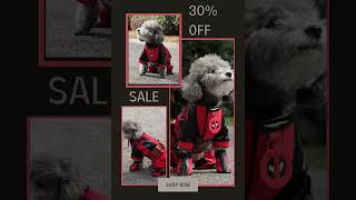 #Takerlama Deadpool 3 Dogpool Dog Costume Pet Puppy Suit Deadpool & Wolverine Cat Clothes Halloween