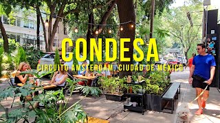 CONDESA, Ciudad de México Walking Tour 4K