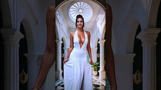 Elegant Beauty in a White Dress | Fashion Inspiration