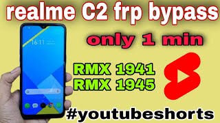 realme C2 frp bypass #youtubeshorts